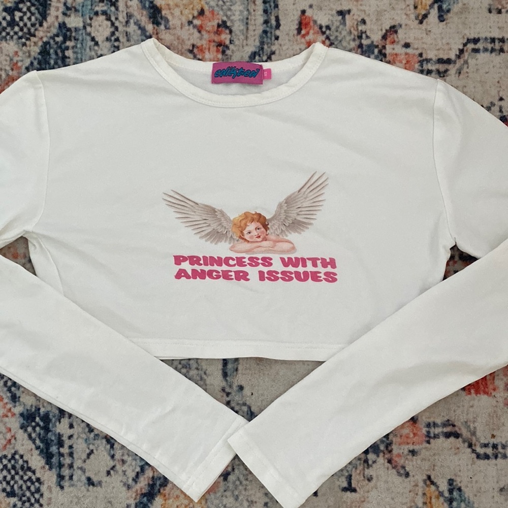Edikted “Princess with Anger Issues” cropped long sleeve